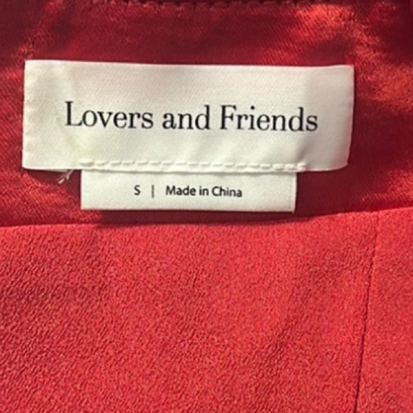 Lovers And Friends Red Renata One Shoulder Strappy Midi Dress Ruched - Picture 3 of 7